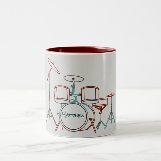 Personalised Drum Set Mug (Center)