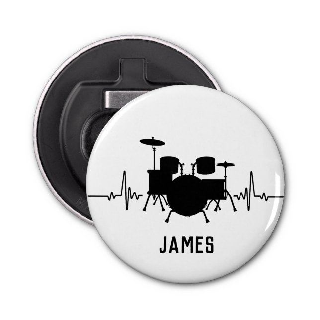  Personalised drummer  Bottle Opener (Front)