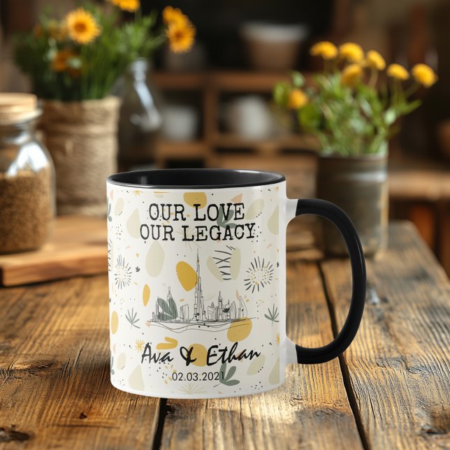 Personalised Dubai Memory - Line Art Landmark  Mug (Creator Uploaded)