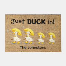 Personalised Duck Family Doormat