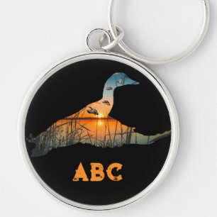 Personalised Duck Hunter Gifts, Mallard Key Ring