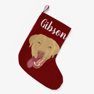 Personalised Dudley Labrador  Small Christmas Stocking