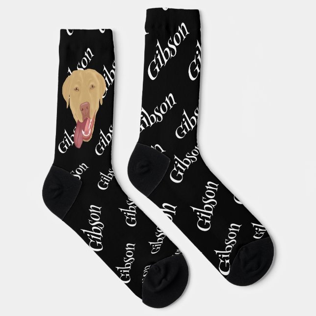 Personalised Dudley Labrador Socks (Right)