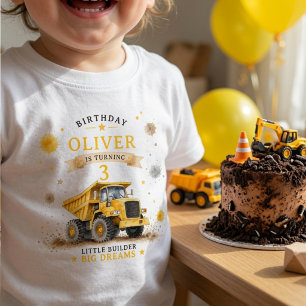 Personalised Dump Truck Birthday Toddler T-Shirt