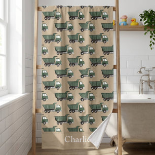 Personalised Dump Truck Kids Bath Towel