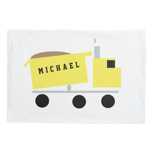 Personalised Dump Truck Pillowcase (Back)