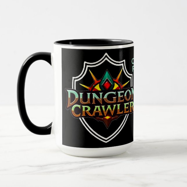 Personalised Dungeon Crawler Colour Logo 2 Mug (Left)