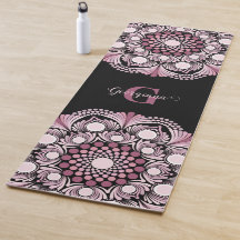 Personalised Dusky Rose Boho Floral Dot Mandala