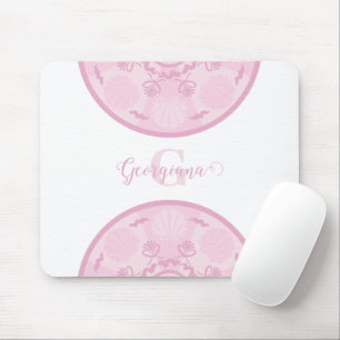 Personalised Dusky Rose Grand Millennial Mandala Mouse Mat