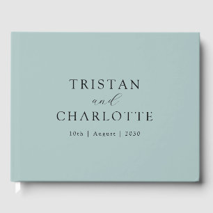 Personalised Dusty Blue  Guest Book
