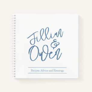 Personalised Dusty Blue Spiral Notebook