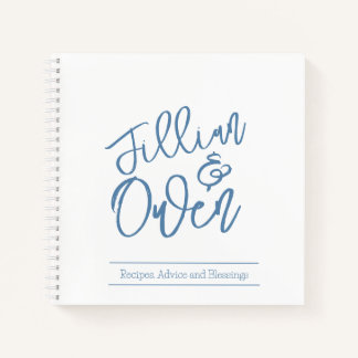 Personalised Dusty Blue Spiral Notebook