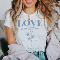 Personalised Dusty Blue Wildflower Bridal Shower