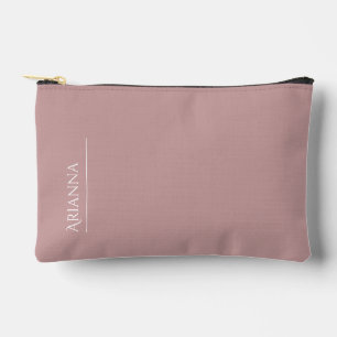 Personalised dusty pink accessory pouch