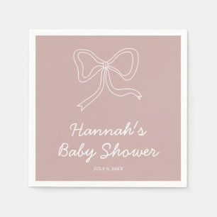 Personalised Dusty Pink Baby Shower Napkins