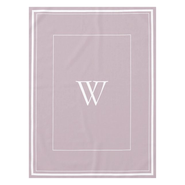 Personalised dusty pink initial  tablecloth (Front)