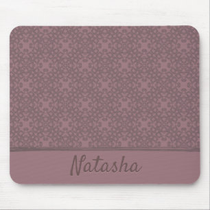Personalised Dusty Rose Pattern Mouse Mat
