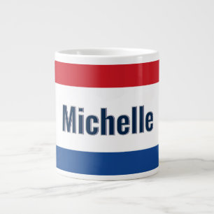 Personalised Dutch Flag Large Coffee Mug