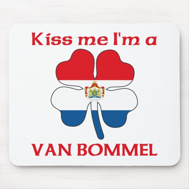 Personalised Dutch Kiss Me I'm Van Bommel Mouse Mat (Front)