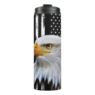Personalised Eagle Police American Flag Thermal Tumbler