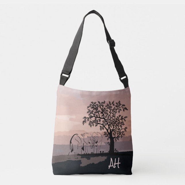 Personalised Earth Friendly Tote with Elephants (Front)