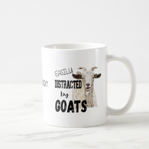 Personalised Easily Distracted By Goats Coffee Mug