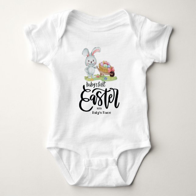 Personalised Easter Baby Gift -Baby's First Easter Bodysuit (Front)
