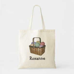 Personalised Easter Basket with Eggs Tote