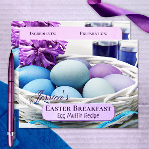 Personalised Easter Breakfast Recipe Template Postcard