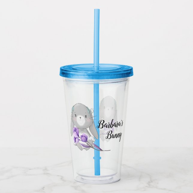 Personalised Easter Bunny Acrylic Tumbler (Front)