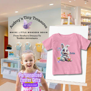 Personalised Easter Bunny Baby T-Shirt