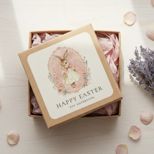 Personalised Easter Bunny Custom  Square Sticker