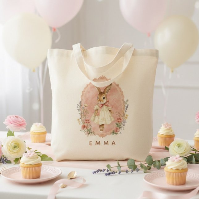 Personalised Easter Bunny Custom Tote Bag (Creator Uploaded)