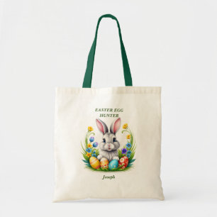 Personalised Easter Bunny Egg Hunt Tote Bag