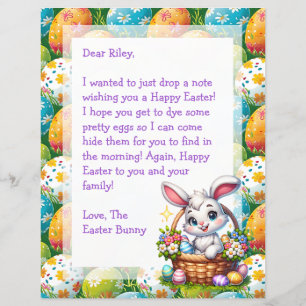 Personalised Easter Bunny Letter for Kids