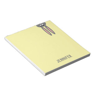 Personalised Easter Bunny Pastel Yellow Kids Notepad