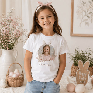 Personalised Easter Bunny Photo Kids T-Shirt