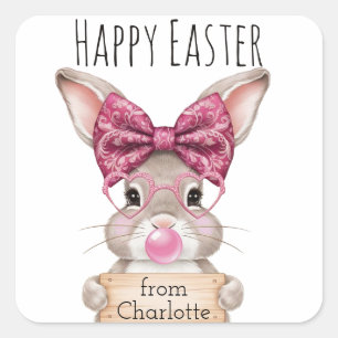 Personalised Easter Bunny Stickers for Kids