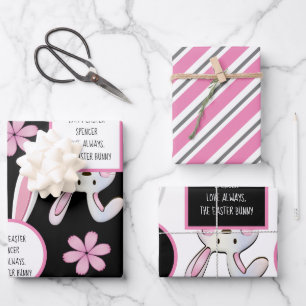Personalised Easter Bunny Wrapping Paper Sheet