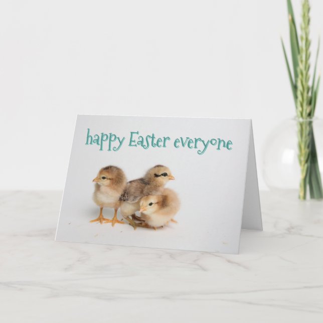 Personalised Easter Card - Easter Chicks (Front)