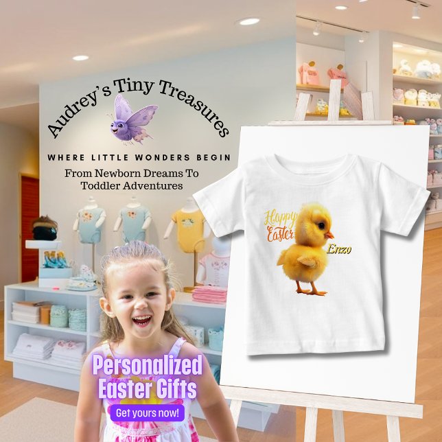 Personalised Easter Chic Baby T-Shirt (Creator Uploaded)
