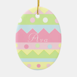 Personalised Easter Egg Gift Ceramic Tree Decoration