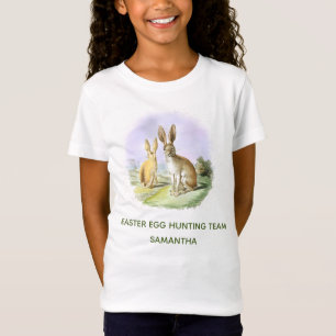 Personalised Easter Egg Hunting Team Bunny T-Shirt