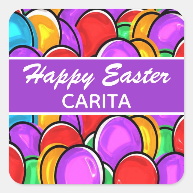 Personalised Easter Egg Sticker (Front)