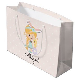 Personalised Easter Gift Bag Bunny Headband Blonde