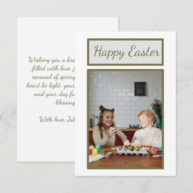 Personalised Easter Greeting Card – Add Your Wish (Front/Back)