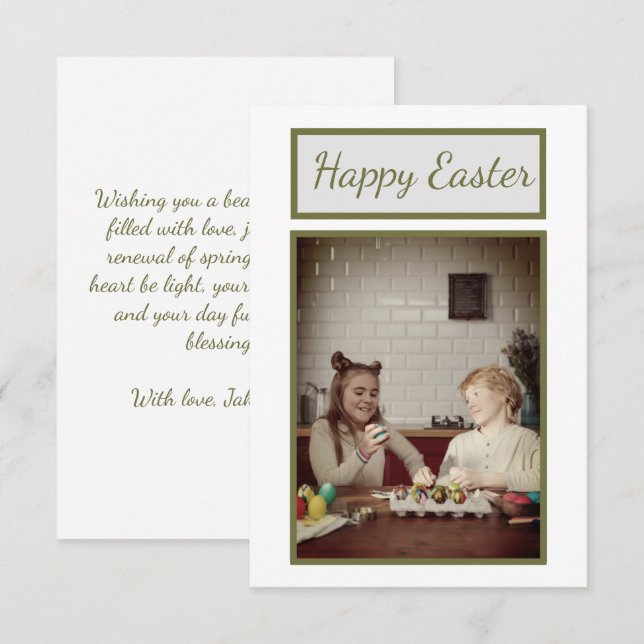 Personalised Easter Greeting Card – Add Your Wish (Front/Back)