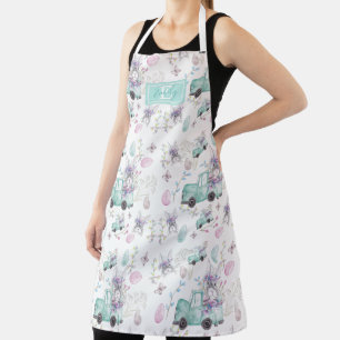 Personalised Easter Hand Painted elements Apron