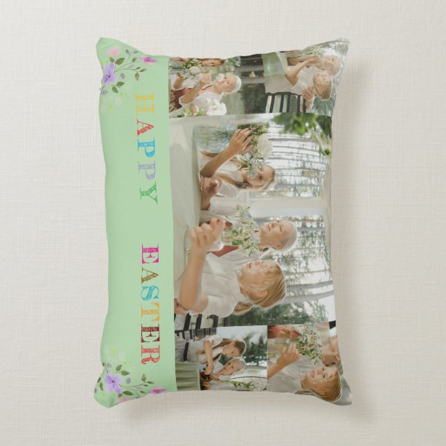 Personalised Easter Photo Collage Accent Pillow (Front(Vertical))