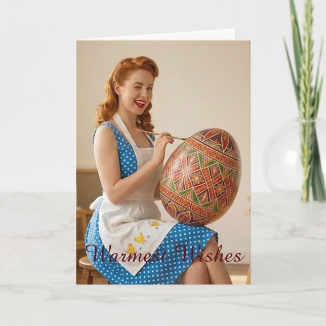 Personalised Easter Retro Artist Card (Front)